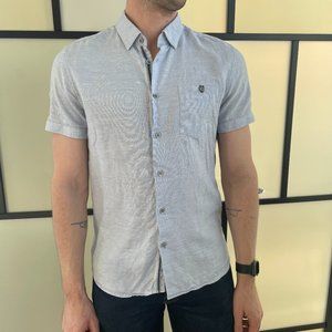 Ted Baker Blue Short Sleeve Button up Shirt